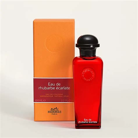 eau de rhubarbe ecarlate hermes price|Hermes perfume red bottle.